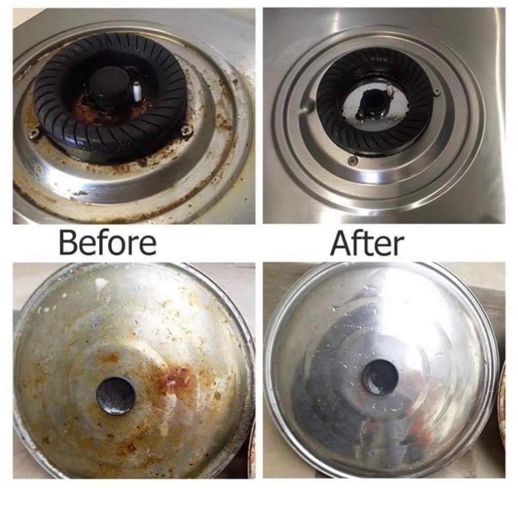 Bình xịt vệ sinh bếp bọt tuyết đa năng Kitchen Clear 500ml - Bình xịt tẩy rửa nhà bếp đa năng