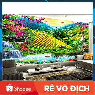 [HOT] Tranh dán tường 3D-5D-8D trang trí phòng khách (list 5) (Có kèm keo dán)