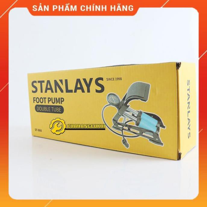 Bơm hơi xe máy mini - Bơm xe máy đạp chân loại tốt -Bảo hành 6 tháng 1 đổi 1 stanley