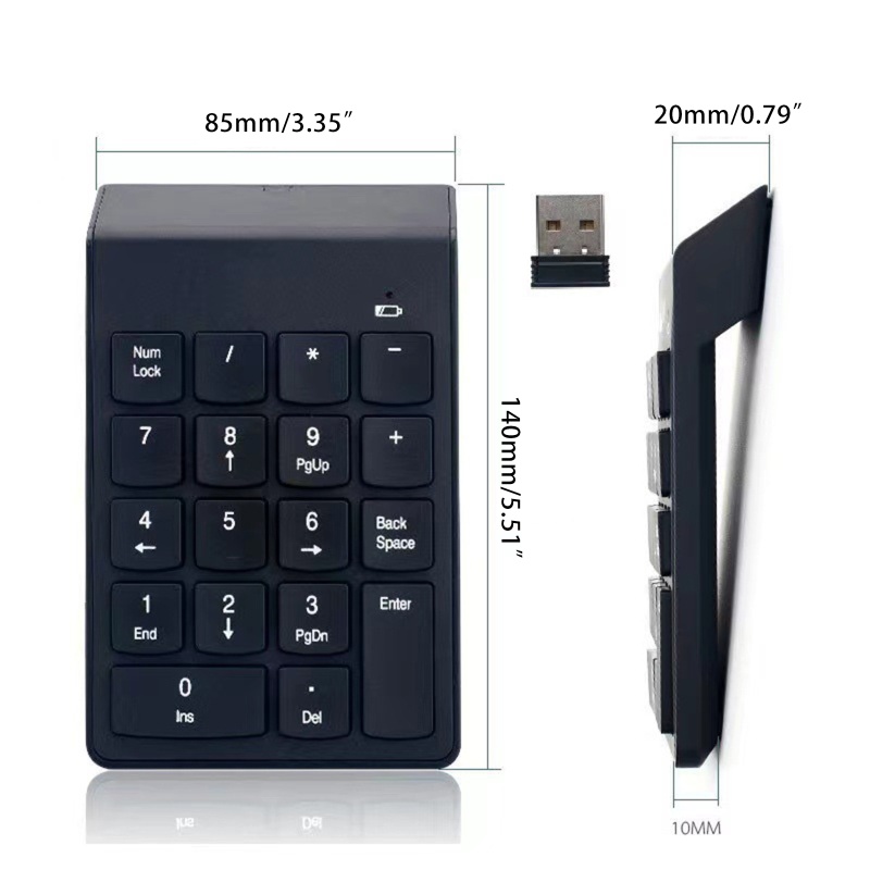 Bàn Phím Số Không Dây LIDU1 2.4G 18 Phím