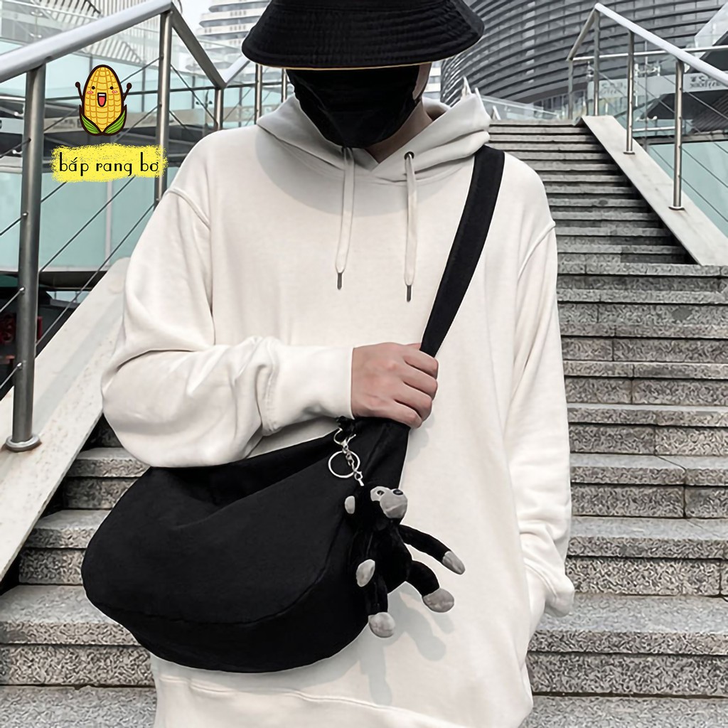 TÚI TOTE ĐEO CHÉO BÁN NGUYỆT VẢI CANVAS PHONG CÁCH ULZZANG DC03