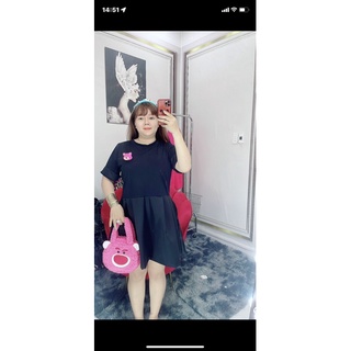 đầm babydoll gấu dâu bigsize