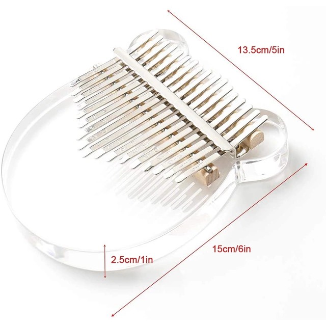 Đàn kalimba trong suốt gấu Acrylic M17