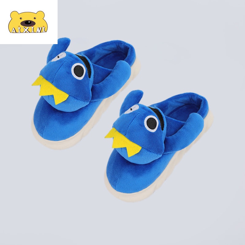 ROBLOX Còn Hàng! Dép Đi Trong Nhà Bằng Nhựa Đế Nhựa Phối Lông Họa Tiết Cầu Vồng Size 36-41