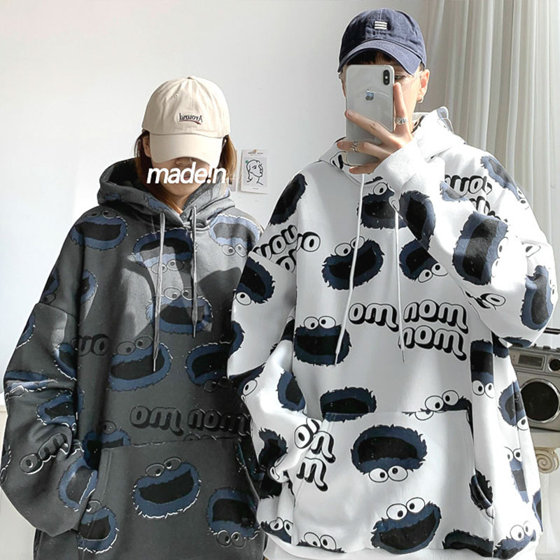 Áo Hoodie Dáng Rộng Có In Hình Thời Trang Cao Cấp Cho Nam / Nữ