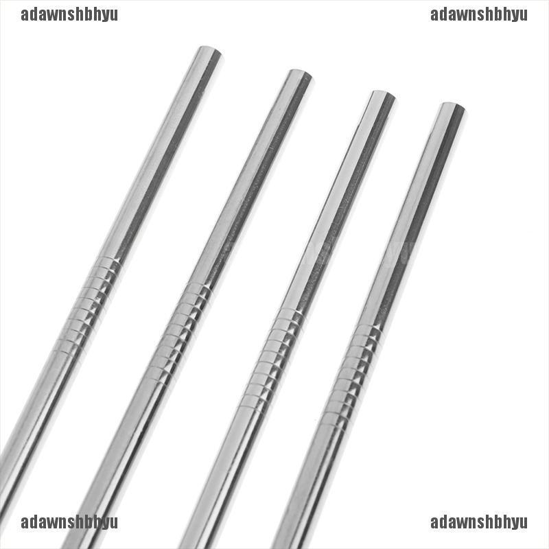 Bộ 4 Ống Hút Bằng Thép Không Gỉ Kèm 1 Dụng Cụ Vệ Sinh