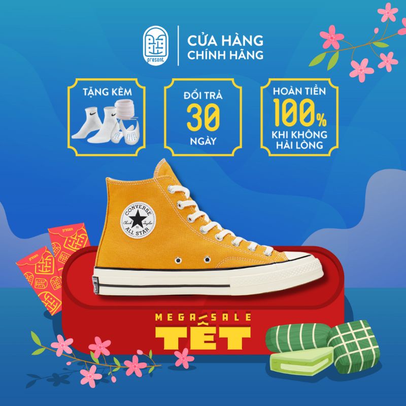 Giày sneaker 1970s Sunflower chính hãng cho nam nữ cao cổ full box Present Original Sneakers