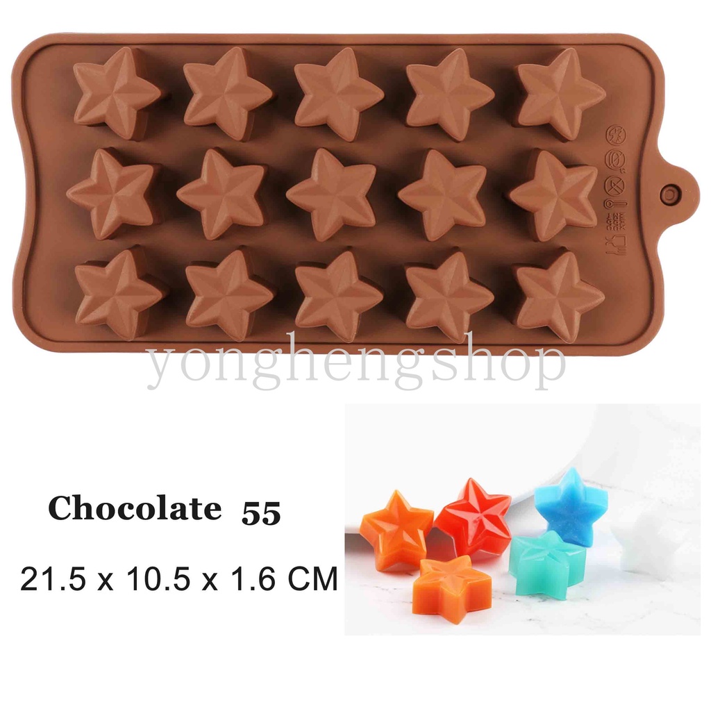 Khuôn Silicone Tạo Hình Làm Bánh Kẹo Hình Ngôi Sao 3D DIY