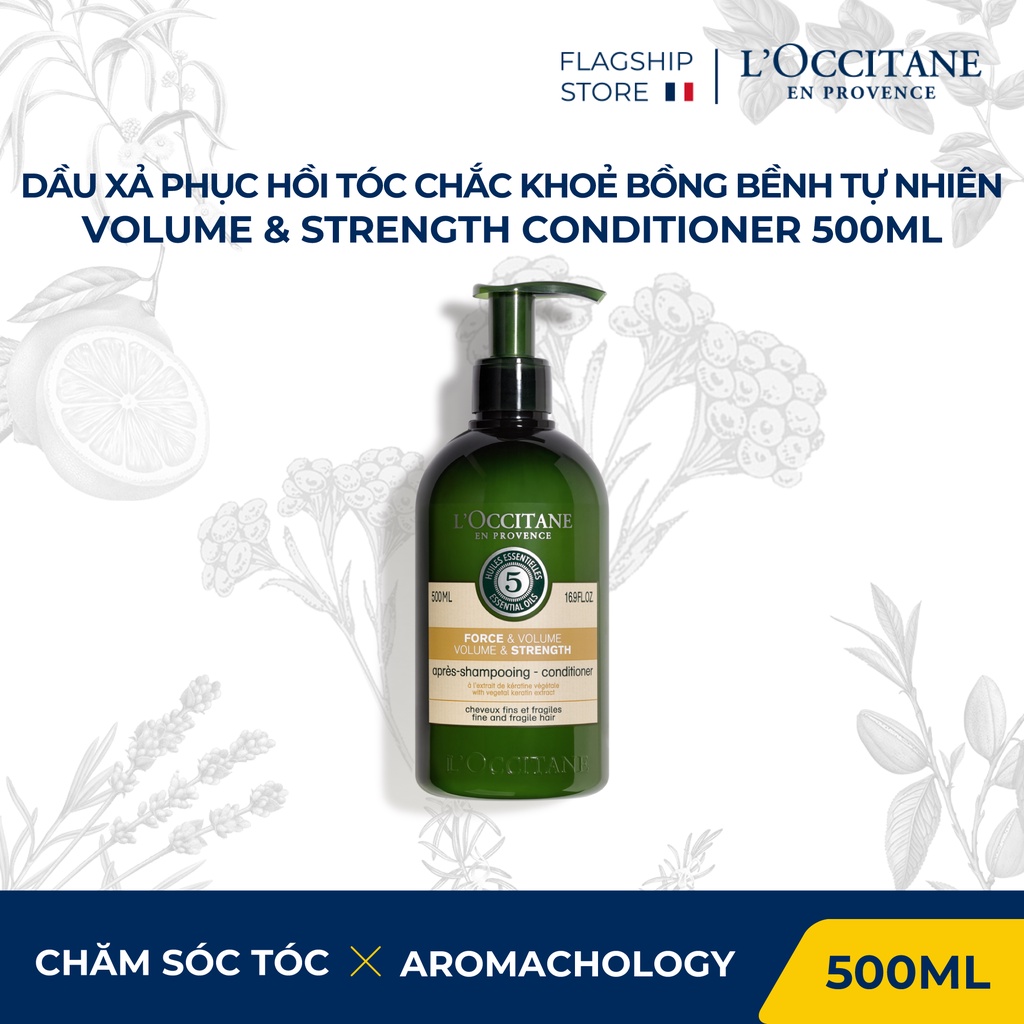 Dầu Xả L'Occitane phục hồi tóc chắc khoẻ bồng bềnh tự nhiên 500ml