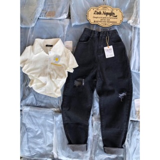 ❤️baggy jeans đen rách