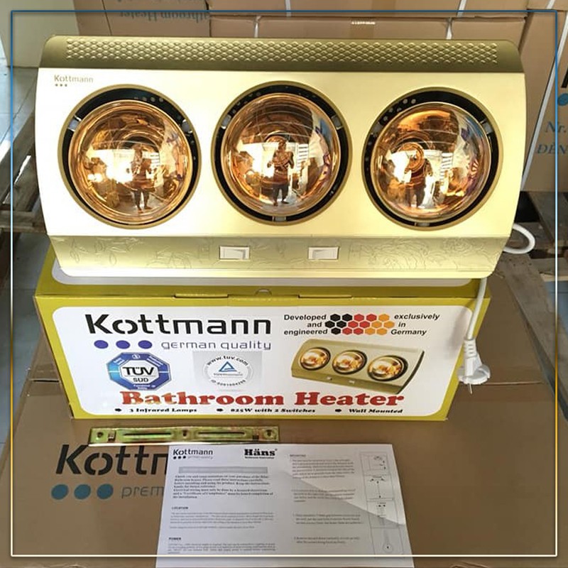 Đèn sưởi nhà tắm Kottmann 3 bóng K3BH