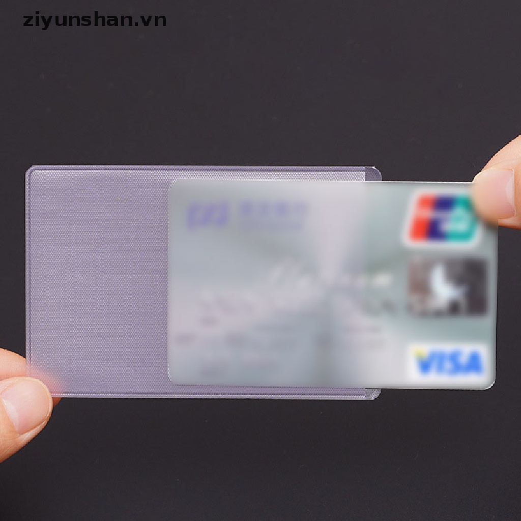 ziyunshan 10PCS PVC Clear Card Cover To Protect Credit Cards Waterproof  Card Holder Bag vn