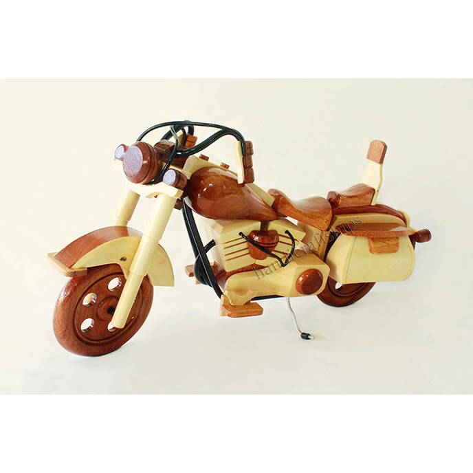 Mô hình xe máy xe môtô gỗ (dài 33cm)