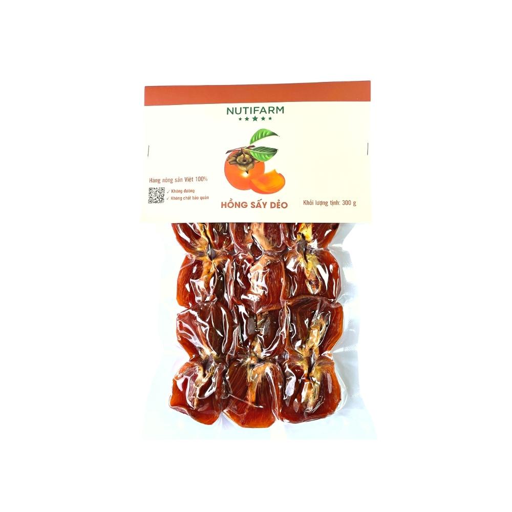 Hồng sấy dẻo chẻ đôi 300gr, hồng sấy khô không đường đặc sản đà lạt