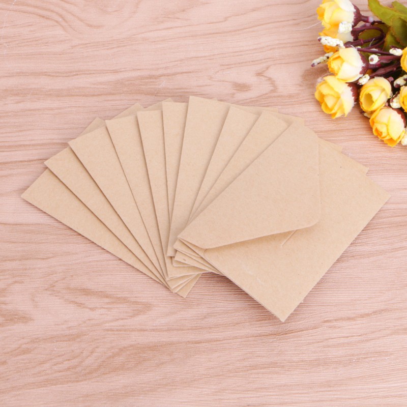 Set 50 phong bì giấy phong cách vintage Châu Âu làm quà tặng