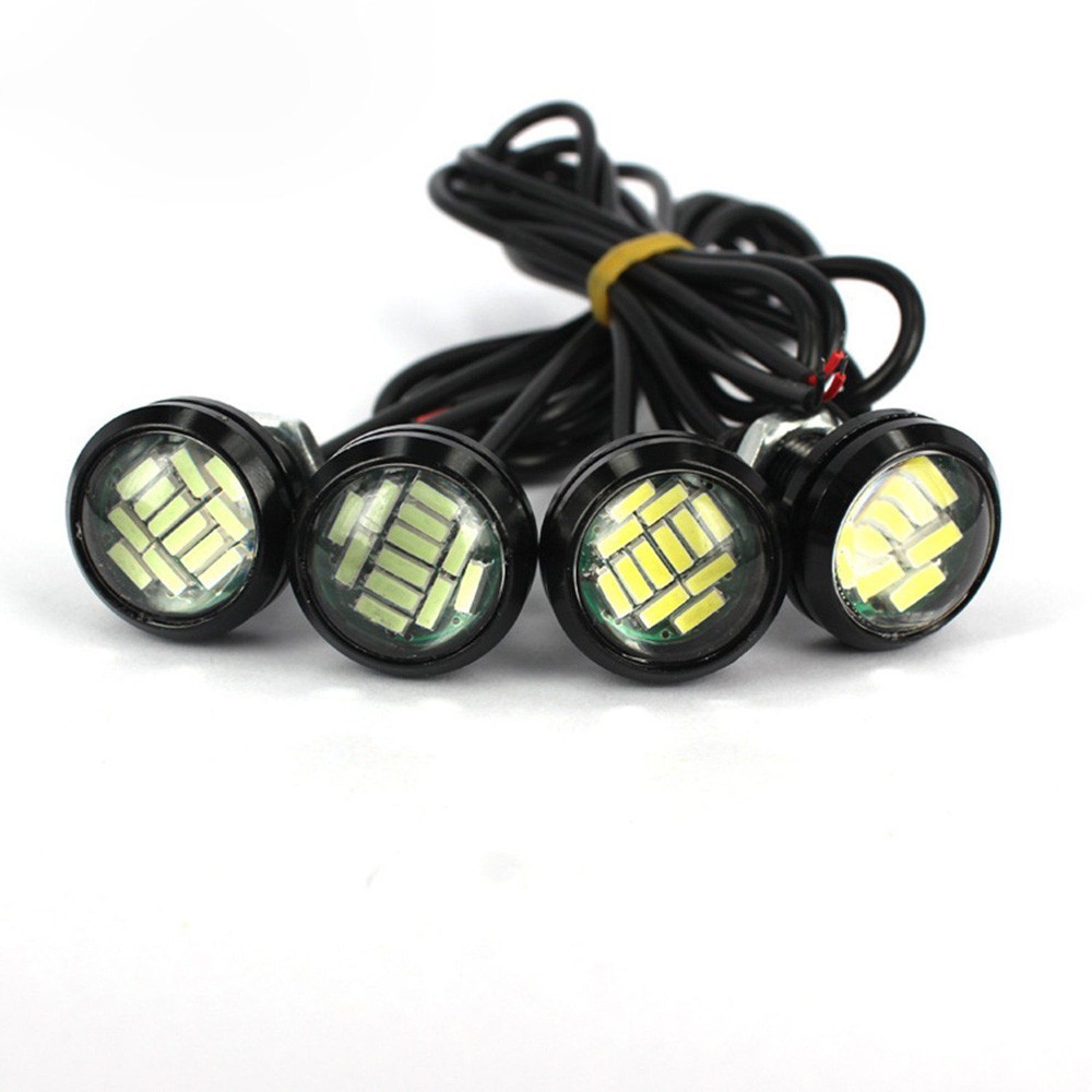 Set 4 đèn chạy ban ngày bóng LED 12V 15W dành cho xe ô tô
