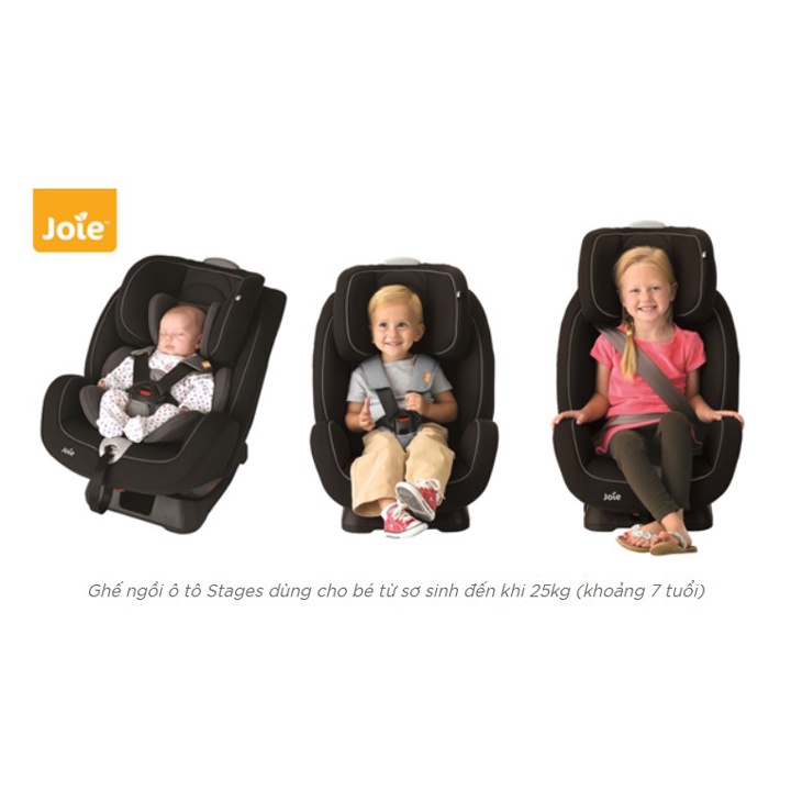 Ghế ngồi ô tô cho bé sơ sinh đến 7 tuổi, 0-25kg - JOIE STAGES COAL