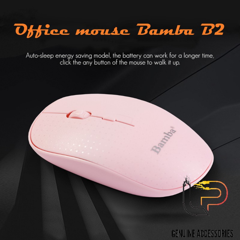 CHUỘT QUANG KHÔNG DÂY MÀU HỒNG BAMBA B2 - MOUSE KHÔNG DÂY BAMBA B2