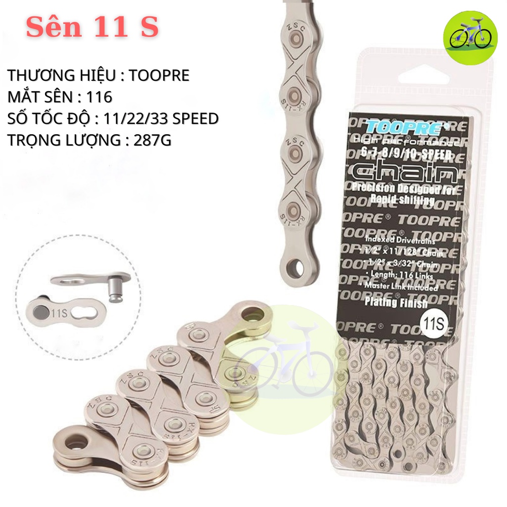 Sên Xích xe đạp Toopre 6/7/8,9,10,11,12 Speed Fullbox Chính Hãng