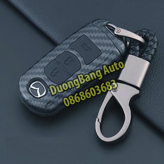Ốp chìa khóa ô tô Mazda Carbon cho xe Mazda CX5, Mazda 2, Mazda 3