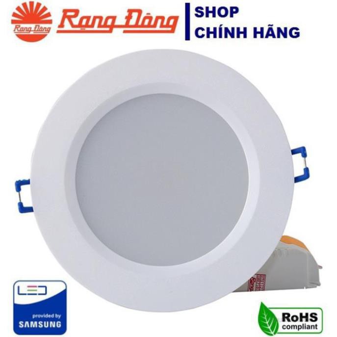 Đèn LED âm trần 9W Rạng Đông (D AT06L 110/9W-Trắng LED), khoét lỗ 110mm, vỏ nhựa -Bảo hành Chính hãng
