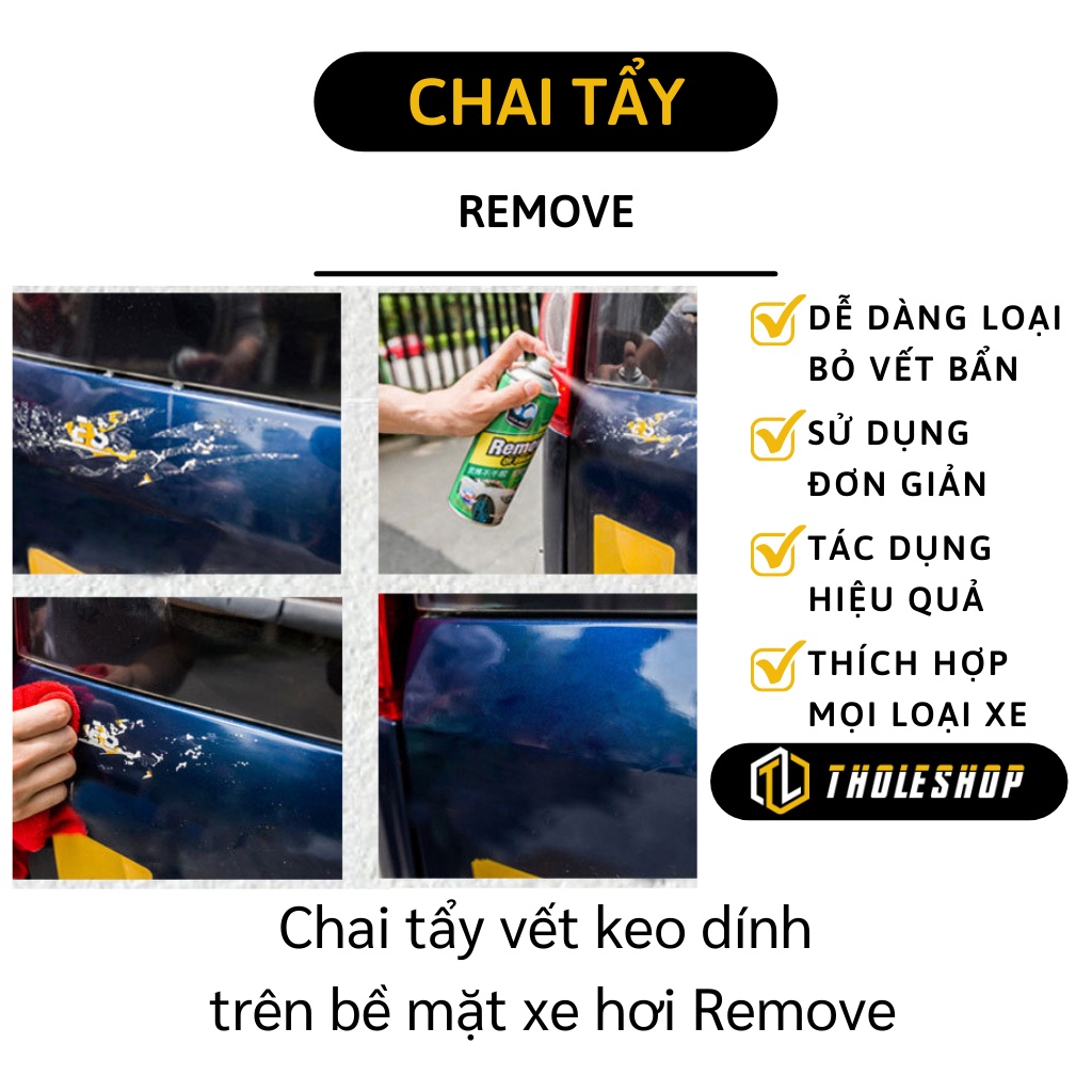 Chai Vệ Sinh Xe Hơi - Chai Xịt Tẩy Keo, Băng Dính Trên Xe Hơi Remove 650ml 9207