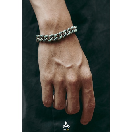 Vòng tay kim loại nam, nữ Helios Cuban V3