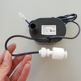 (có hoặc không phao chống cạn) Máy bơm hút mước quạt điều hòa 18W cửa hút bên dưới