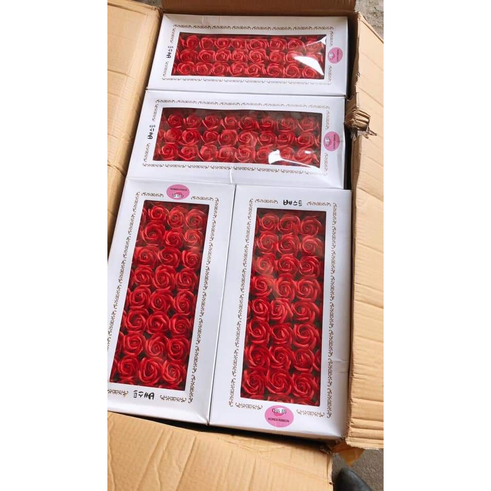 1 HỘP GỒM 50 ĐẦU BÔNG HOA HỒNG SÁP THƠM VĨNH CỬU .HÀNG CAO CẤP .
