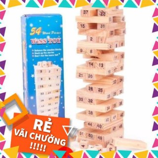 ( KIBO ) Trò Chơi Rút Gỗ 54 Thanh (Vân Gỗ) TB0178