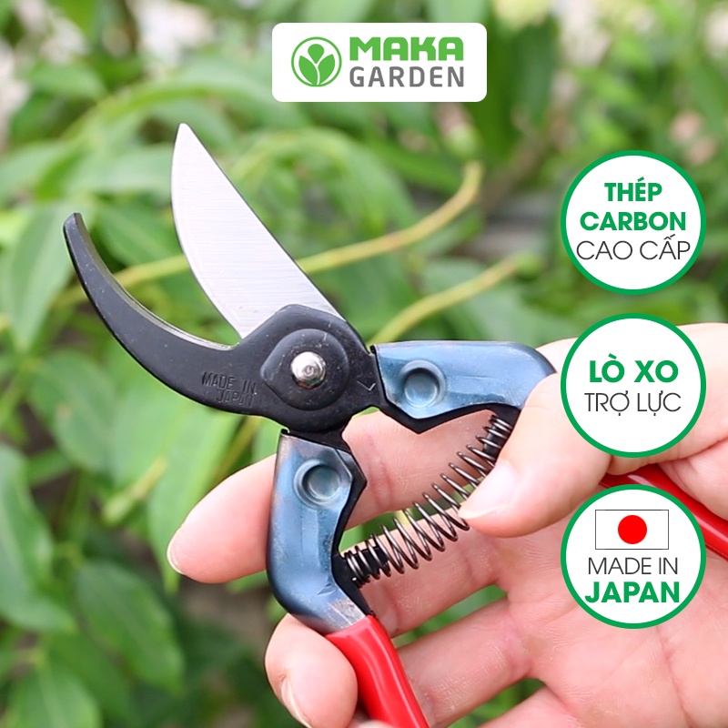 Kéo cắt cành Nhật Bản Chikamasa PST-8 , Siêu bén, không rỉ, có khóa an toàn, làm từ thép cacbon cao cấp, SX tại Nhật Bản