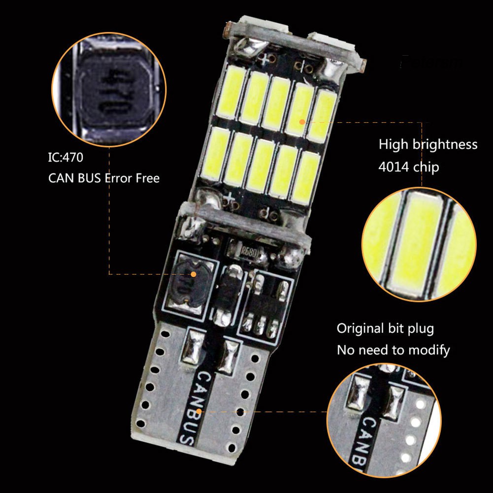 Set 4 Đèn Led 12v 6000k T10 W5W Gắn Bên Hông Xe Ô Tô