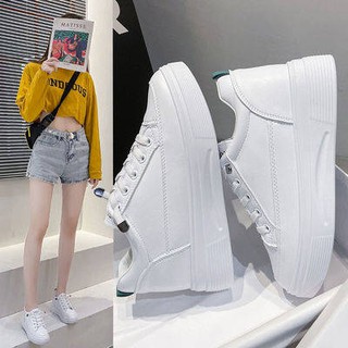 ❉giày bata nữ trắng độn đế giúp tăng chiều cao xinh xắn✾