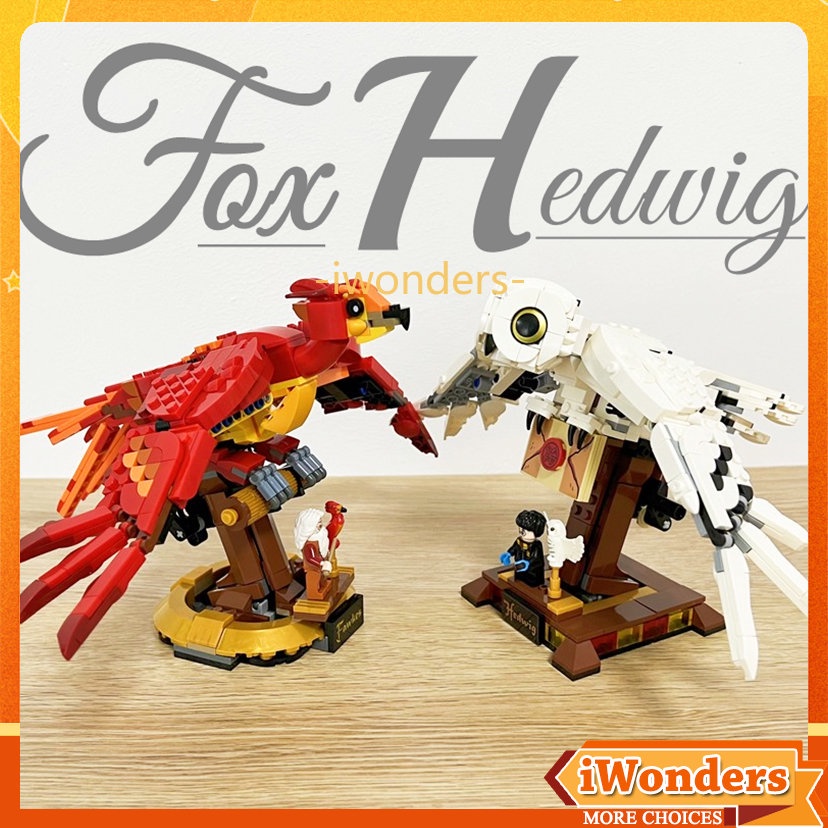 Harry Potter Hedwig Fawkes, Dumbledore’s Phoenix Building Blocks Hogwarts Letter MOC 75979/76394 Quà tặng đồ chơi Kids education toys