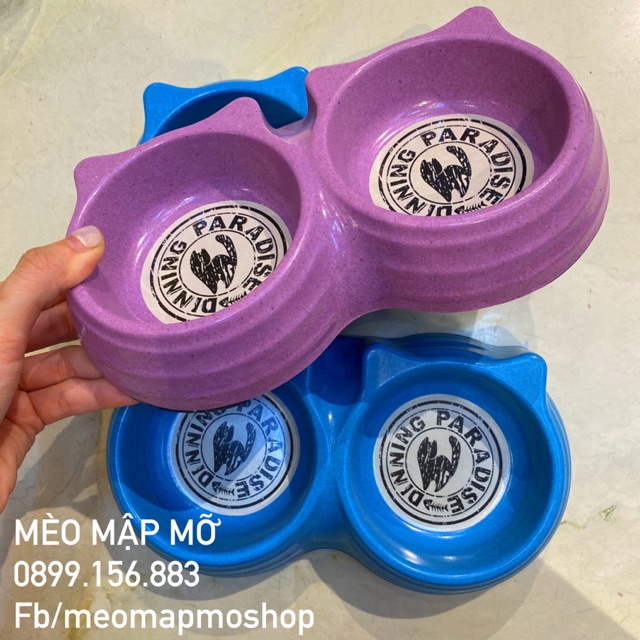 CHÉN ĂN ĐÔI CHO CHÓ MÈO ( màu ngẫu nhiên )
