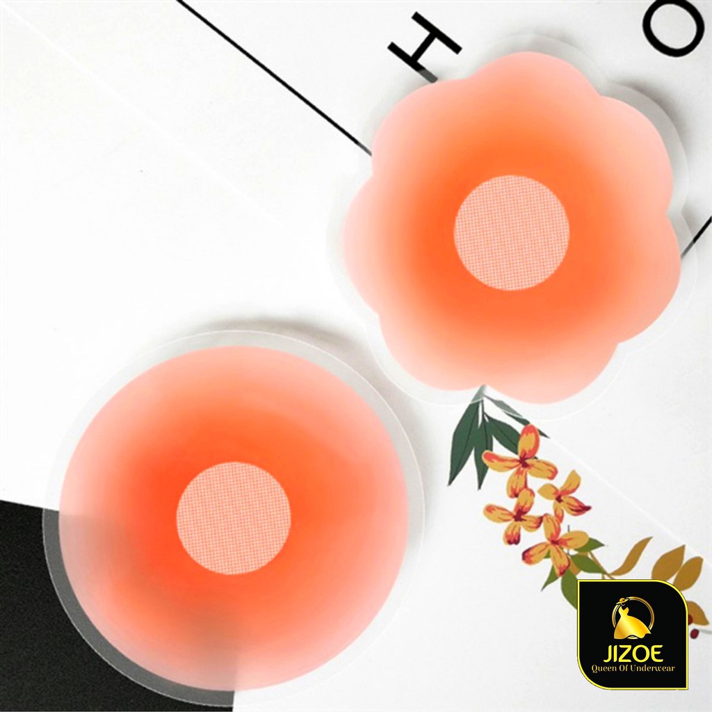 Miếng dán ngực nữ Silicon cao cấp tàng hình dễ thương siêu dính Sexy quyến rũ gợi cảm giá rẻ đẹp JIZOE MDT04