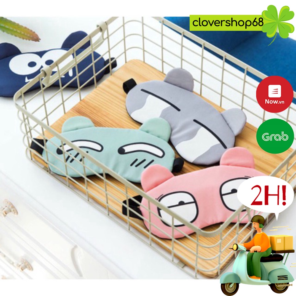 Bịt mắt ngủ hình thú cưng có kèm túi nước    🍀 Clovershop68 🍀