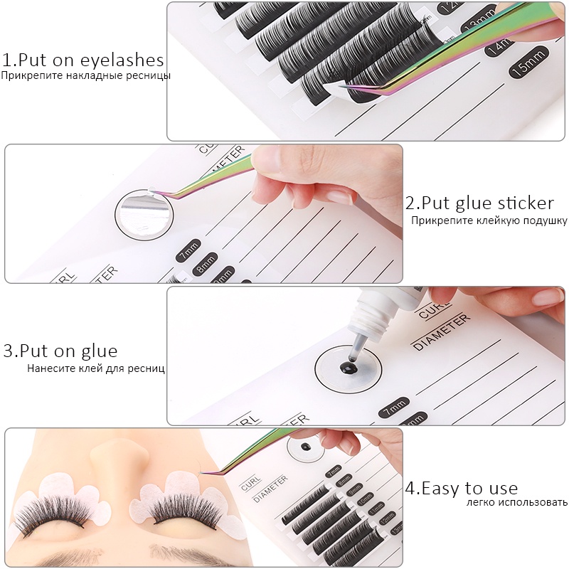 Acrylic, lông mi giả với hàng lông mi Pallet thương hiệu những người cầm công cụ làm đẹp dằng dằng lông mi của bạn