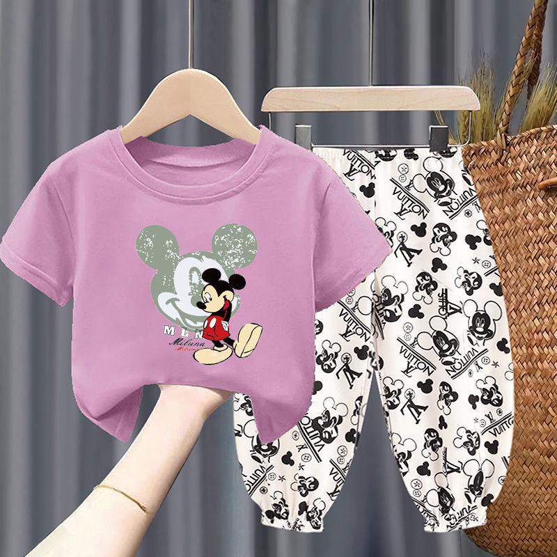 Set áo thun tay ngắn và quần dài chống muỗi cho bé