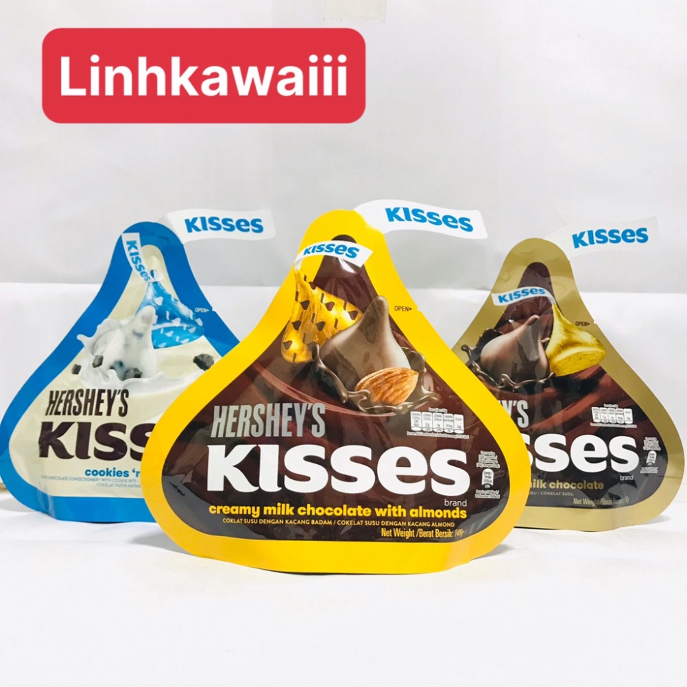 Socola Hershey'S Kisses Đủ Các Vị Gói 146g nhập khẩu Malaysia
