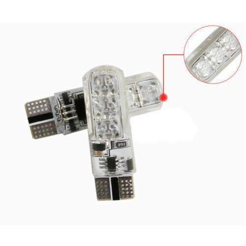Set 2 bóng đèn LED nhấp nháy UNI-SHINE RGB T10 5050-6SMD gắn bên hông xe hơi và điều khiển từ xa