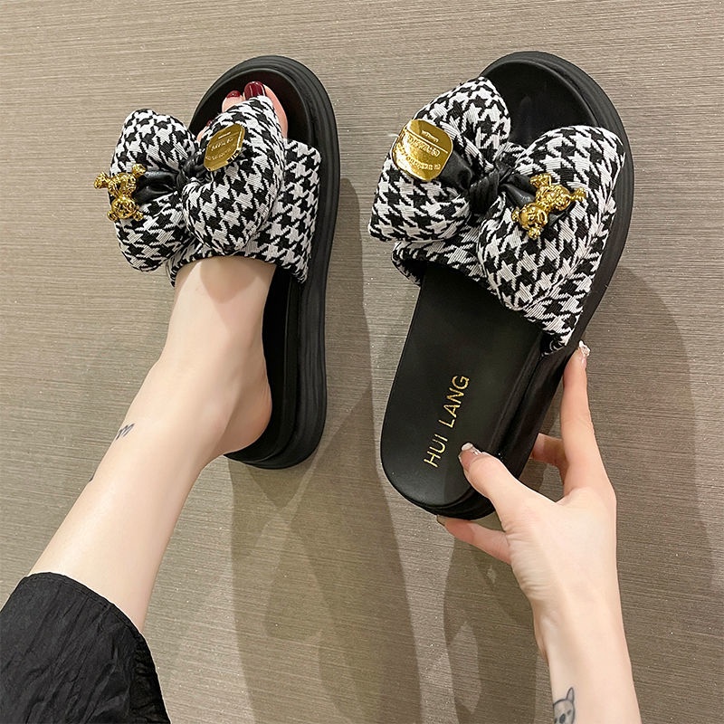 Dép Sandal Đế Mềm Đính Nơ Thời Trang Mùa Hè Dành Cho Nữ