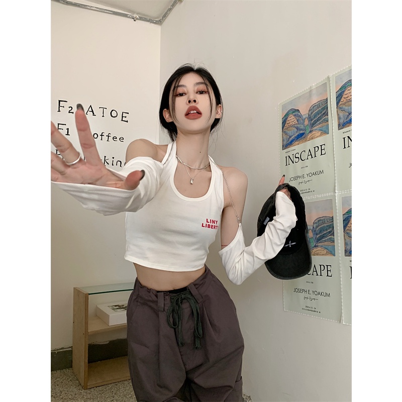HUANG YOYO Bộ Trang Phục Hai Mảnh Gồm Áo Hai Dây Và Quần Ngắn Thời Trang Hàn Quốc Quyến Rũ Cho Nữ