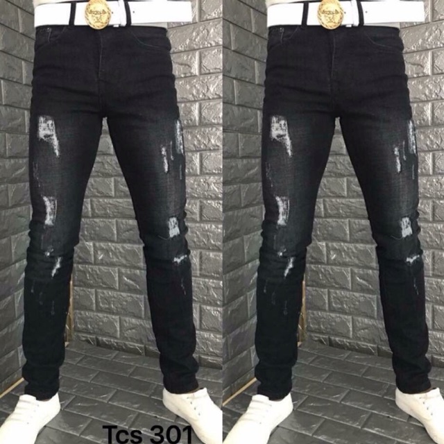 Quần jean nam rách bụi bậm