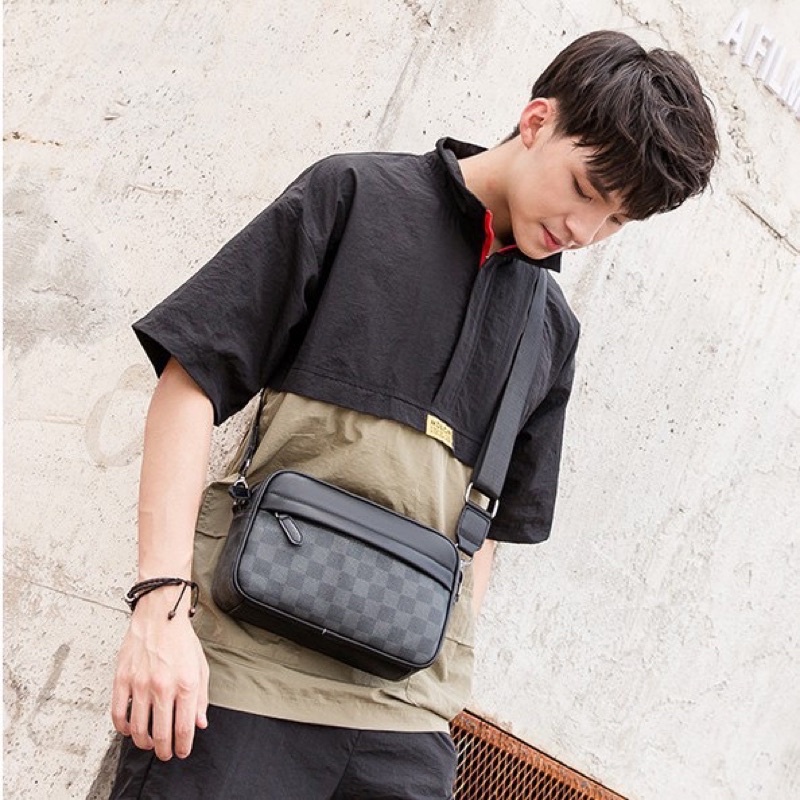 Túi Đeo Chéo Nam da PU chống nước chống trầy phong cách Hàn Quốc A06