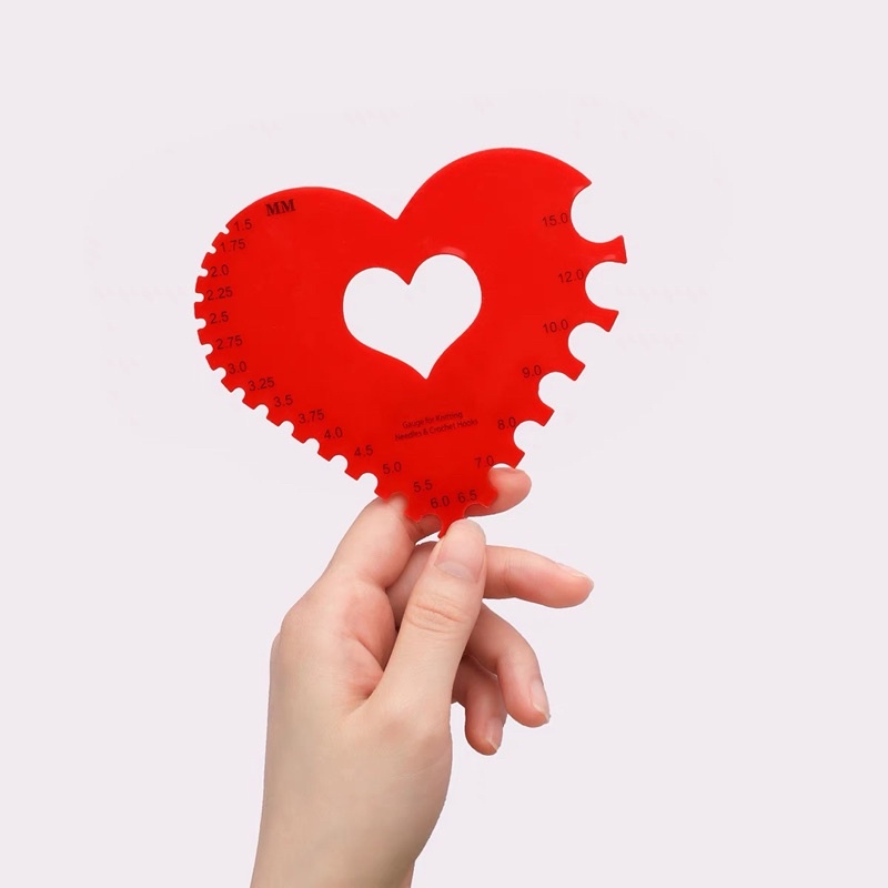 Thước đo size kim móc, sợi len