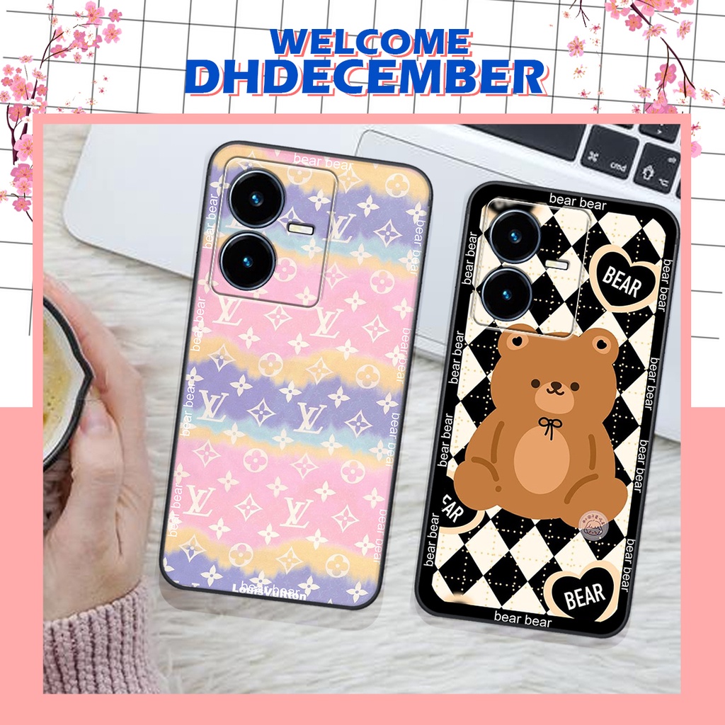 Ốp lưng Vivo Y22S 2022 - BẢO VỆ CAMERA in hình GẤU HỒNG-GẤU BE3R -XINH XẺO CỰC ĐẸP