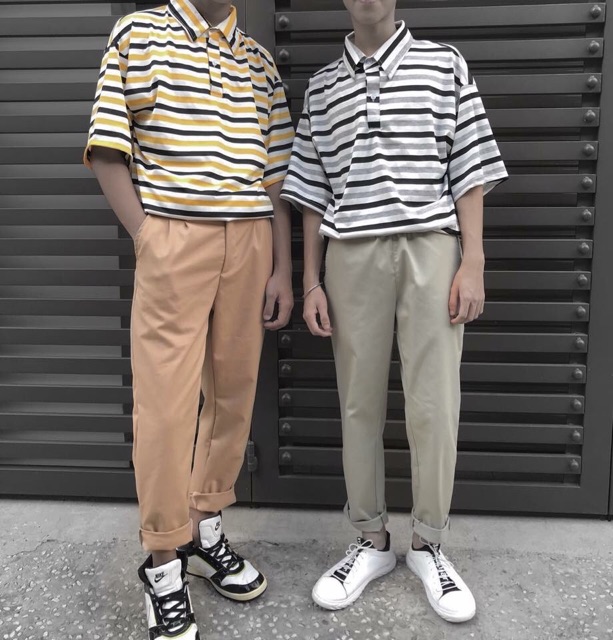 COMBO 3 ÁO POLO SỌC UNISEX HÀN QUỐC [ĐƯỢC CHỌN MÀU VÀ SIZE] [ẢNH CLIP THẬT] | BigBuy360 - bigbuy360.vn