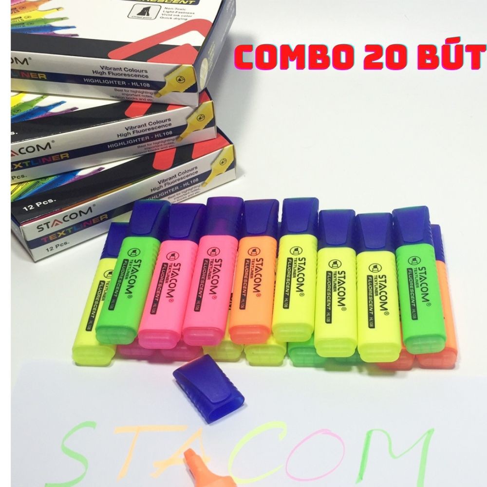 [COMBO 20 cây] Bút dạ quang STACOM/HL108