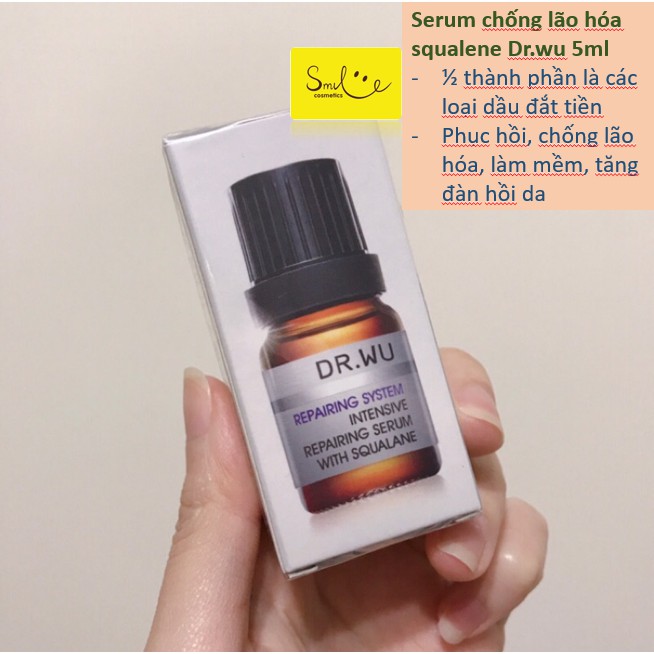 Serum chống lão hóa phục hồi da Dr.wu repairing with squalene 5ml . [New Hot]